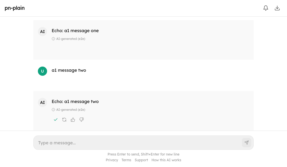 Under an answer: copy, regenerate and thumbs
