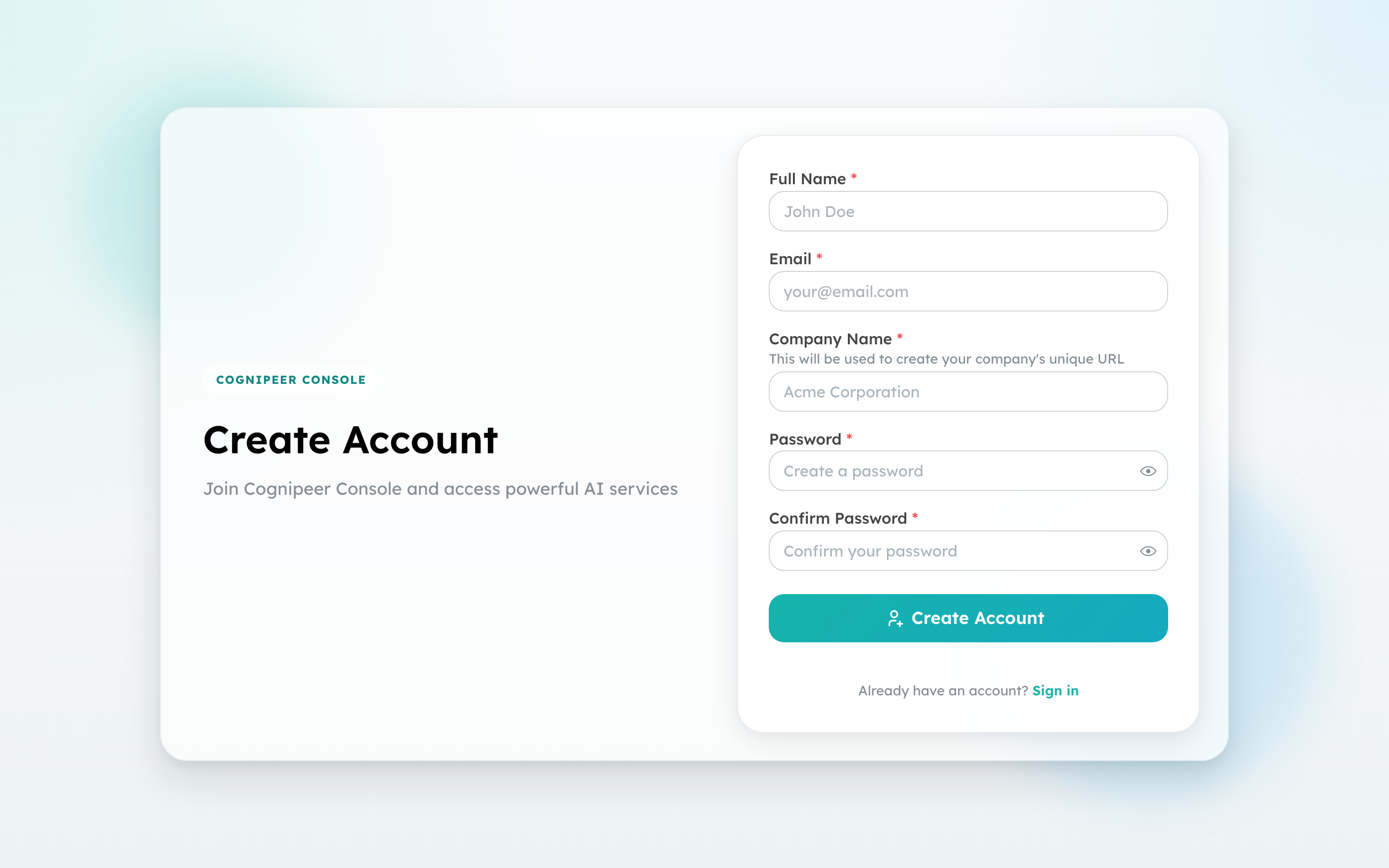 Register screen