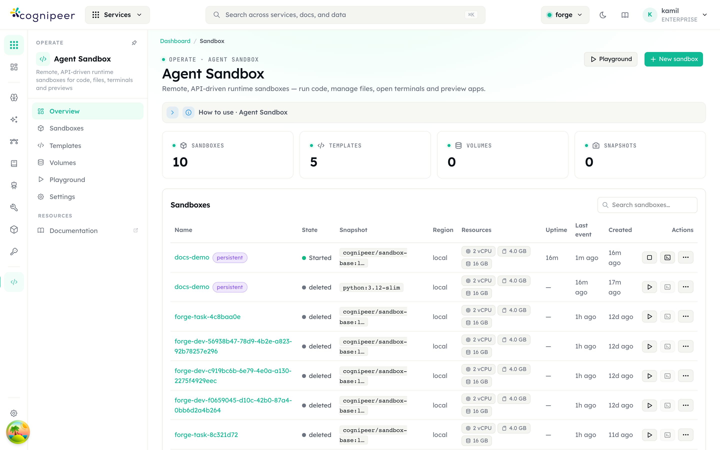 Agent Sandbox overview